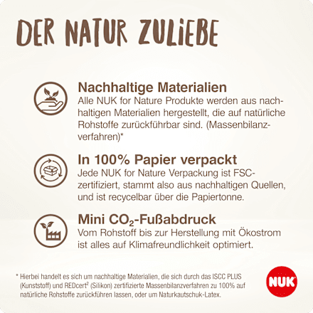 Babyflasche for Nature, braun, 0-6 Monate, 260ml NUK