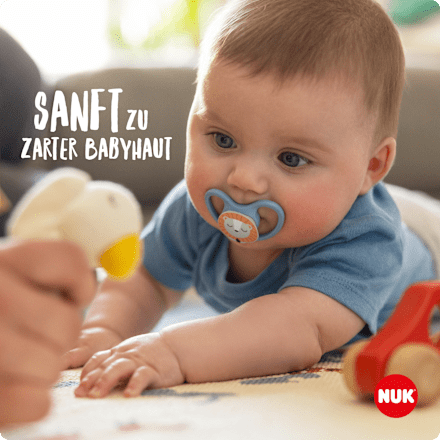 Schnuller Space Silikon, gelb/aprikose, 6-18 Monate NUK