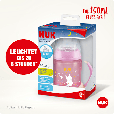 Trinklernflasche Night, rosa, ab 6 Monaten, 150ml NUK