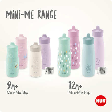 Trinkflasche Edelstahl Mini-Me beige, 300ml NUK