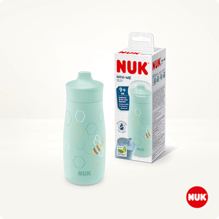 Неразливаща чаша за пиене Mini-Me Sip, цвят мента, 9+м NUK