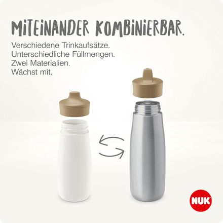 Trinkflasche Edelstahl Mini-Me beige, 300ml NUK