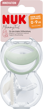 Schnuller Mommy Feel Silikon, mint/weiß, Gr.1 , 0-9 Monate NUK