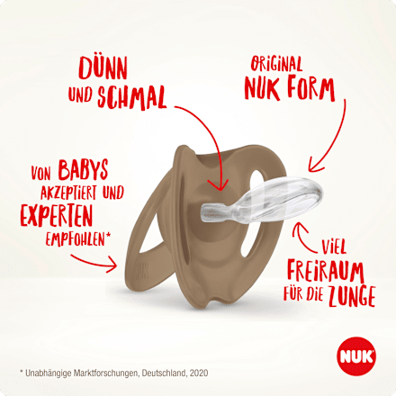 Schnuller for Nature Silikon, grün/beige, Gr.2, 6-18 Monate NUK