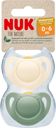 Schnuller for Nature Latex, grün/beige, Gr.1, 0-6 Monate NUK