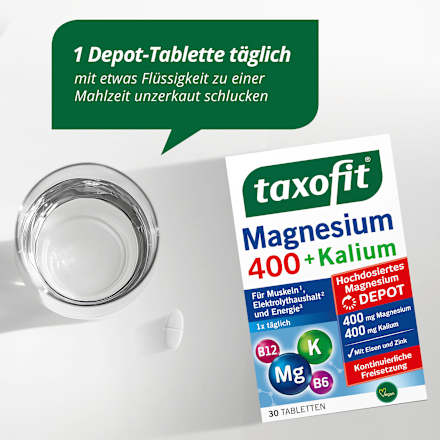 Magnesium 400 + Kalium Tabletten 30 St taxofit