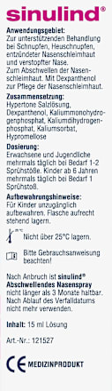 Abschwellendes Nasenspray sinulind