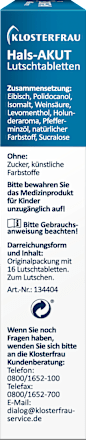 Hals-Akut Lutschtabletten Klosterfrau