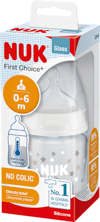 Babyflasche aus Glas First Choice, weiß, 0-6 Monate, 120 ml NUK