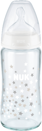 Babyflasche aus Glas First Choice, weiß, 0-6 Monate, 240 ml  NUK