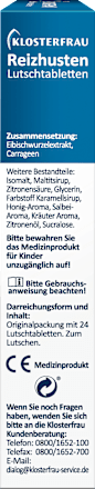 Reizhusten Lutschtabletten Salbei Honig Klosterfrau
