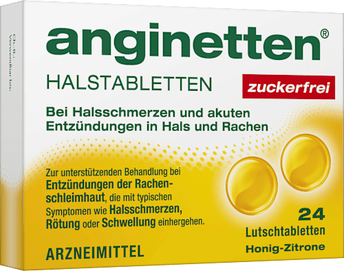 Halstabletten Honig Zitrone zuckerfrei anginetten