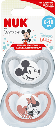 Schnuller Space Disney Silikon, grau/terrakotta, 6-18 Monate  NUK