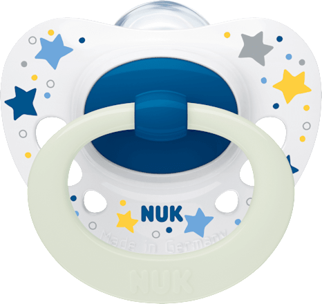 Schnuller Signature Night, Silikon, blau, 0-6 Monate NUK