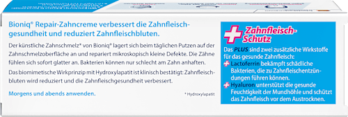 Zahnpasta Repair-Zahncreme Plus Zahnfleisch-Schutz fluoridfrei Bioniq®