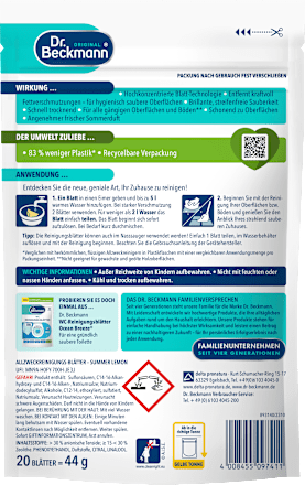 Univerzálne čistiace utierky Magic Leaves Summer Lemon Dr. Beckmann