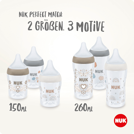 Babyflasche Perfect Match beige 3+ Monate 260 ml NUK