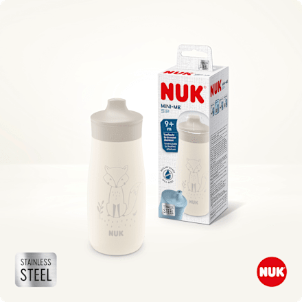 Trinkflasche Edelstahl Mini-Me beige, 300ml NUK