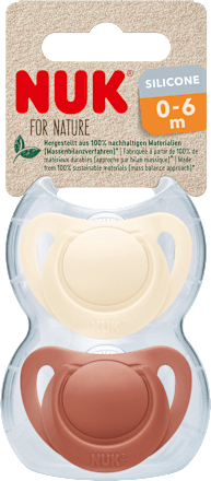 Schnuller for Nature Silikon, rot/ beige, Gr.1, 0-6 Monate NUK