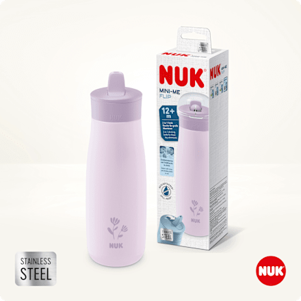 Trinkhalmflasche Edelstahl Mini-Me flieder, 500ml NUK