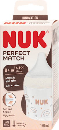Perfect Match bočica s kontrolom temperature, sisač S, 0+ mj. NUK