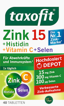 Zink+ Histidin + Vitamin C + Selen Tabletten 40 St taxofit