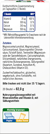 Magnesium 500 + Calcium & Kalium Direkt Granulat 20 St taxofit