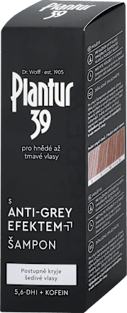 Šampón s Anti-Grey efektom pre hnedé až tmavé vlasy Plantur 39