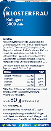 Kollagen 5000 aktiv Sticks 20 St Klosterfrau