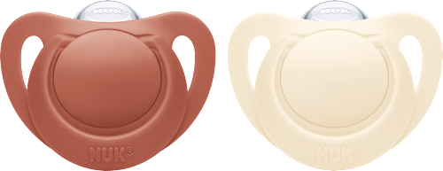 Schnuller for Nature Silikon, rot/ beige, Gr.1, 0-6 Monate NUK