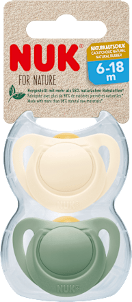 Schnuller for Nature Latex, grün/beige, Gr.2, 6-18 Monate NUK