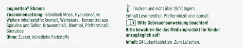 Lutschtabletten Stimme anginetten