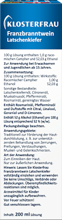 Franzbranntwein Latschenkiefer Klosterfrau