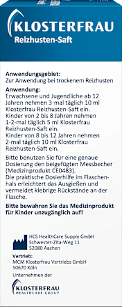 Reizhusten-Saft Klosterfrau
