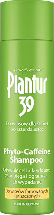 Szampon do włosów farbowanych i zniszczonych Coffein Plantur 39