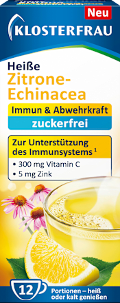 Heiße Zitrone Echinacea zuckerfrei Beutel 12 St  Klosterfrau