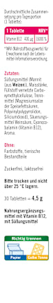 Vitamin B12 Energie Schmelztabletten 30 St taxofit