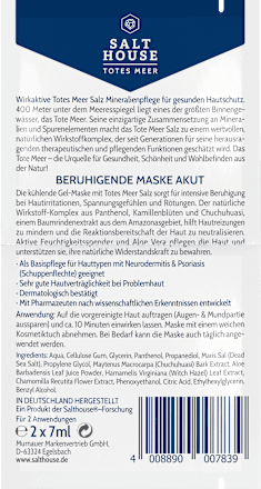 Gesichtsmaske Totes Meer beruhigend Salthouse