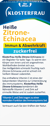 Heiße Zitrone Echinacea zuckerfrei Beutel 12 St  Klosterfrau