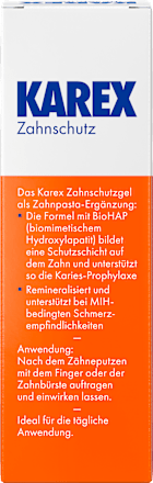 Zahnpasta Gel Zahnschutz fluoridfrei KAREX