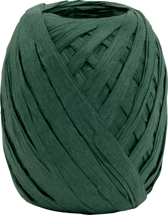 Geschenkband Papier-Raffia dunkelgrün GOLDINA