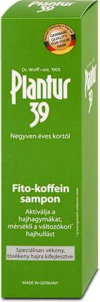 Fito-koffein sampon, vékony szálú, töredezett hajra Plantur 39