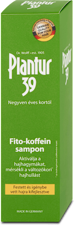 Fito-koffein sampon, festett és igénybe vett hajra Plantur 39