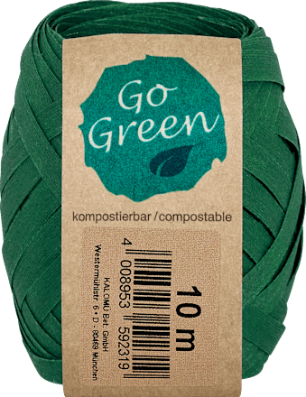 Geschenkband kompostierbar waldgrün Go Green