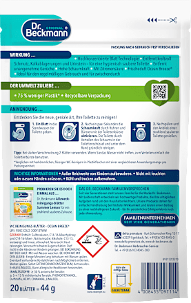 WC čistiace utierky Magis Leaves Ocean Breeze Dr. Beckmann