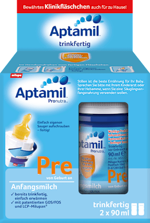 Anfangsmilch Pre trinkfertig von Geburt an, 2x90 ml Aptamil