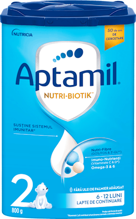 Lapte praf de continuare 2, 6-12 luni Aptamil