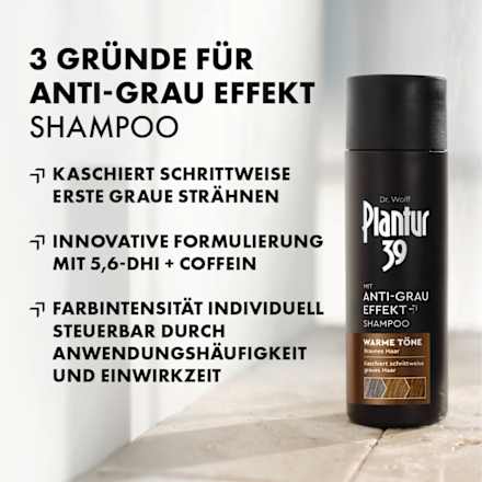 Shampoo Anti-Grau Effekt Warme Töne Plantur 39