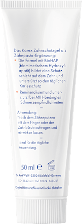 Zahnpasta Gel Zahnschutz fluoridfrei KAREX