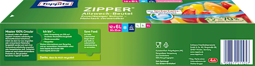 Zipper Allzweckbeutel 6 L Toppits